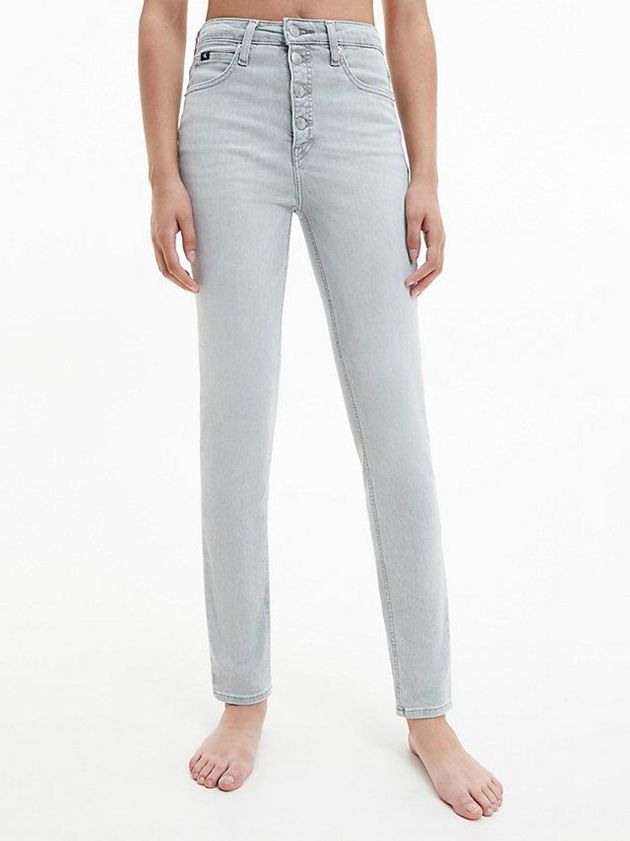 Calvin Klein USA High Rise Skinny Womens Jeans Grey 0125687-LK